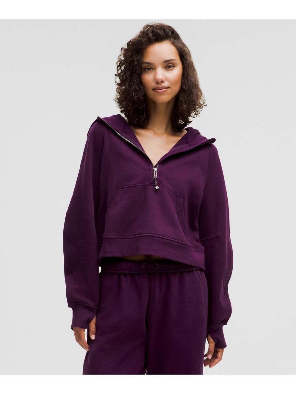 Lululemon Scuba Oversized 1/2 Zip Hoodie XS/S Dramatic Magenta Half Zip - Picture 2 of 9